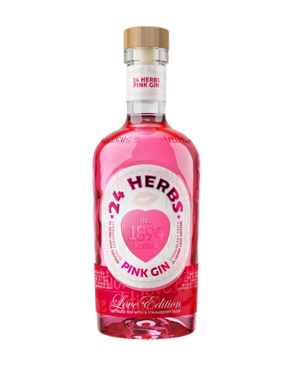 Butelka 24 Herbs Hearts Pink Love Edition Gin