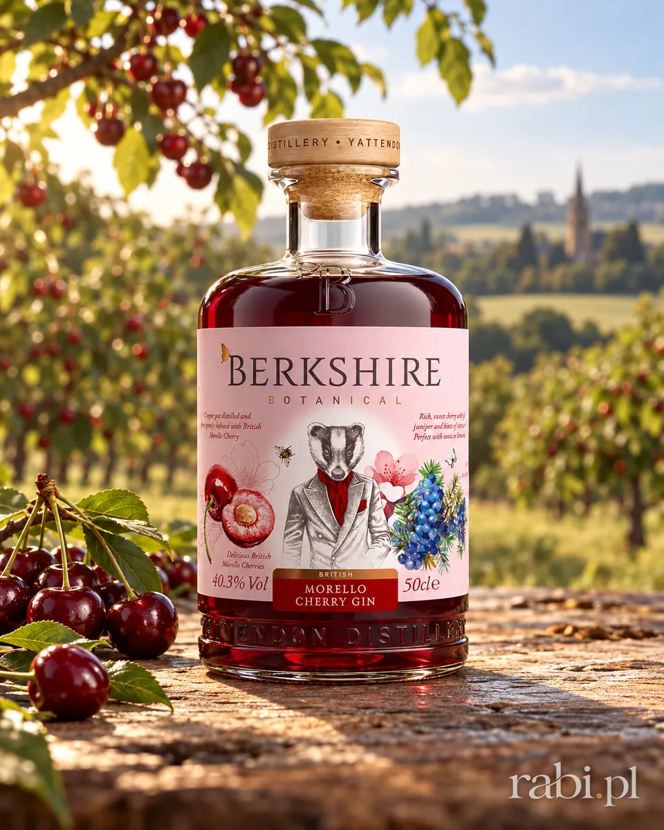 Butelka Berkshire Botanical Morello Cherry Gin w aranżacji