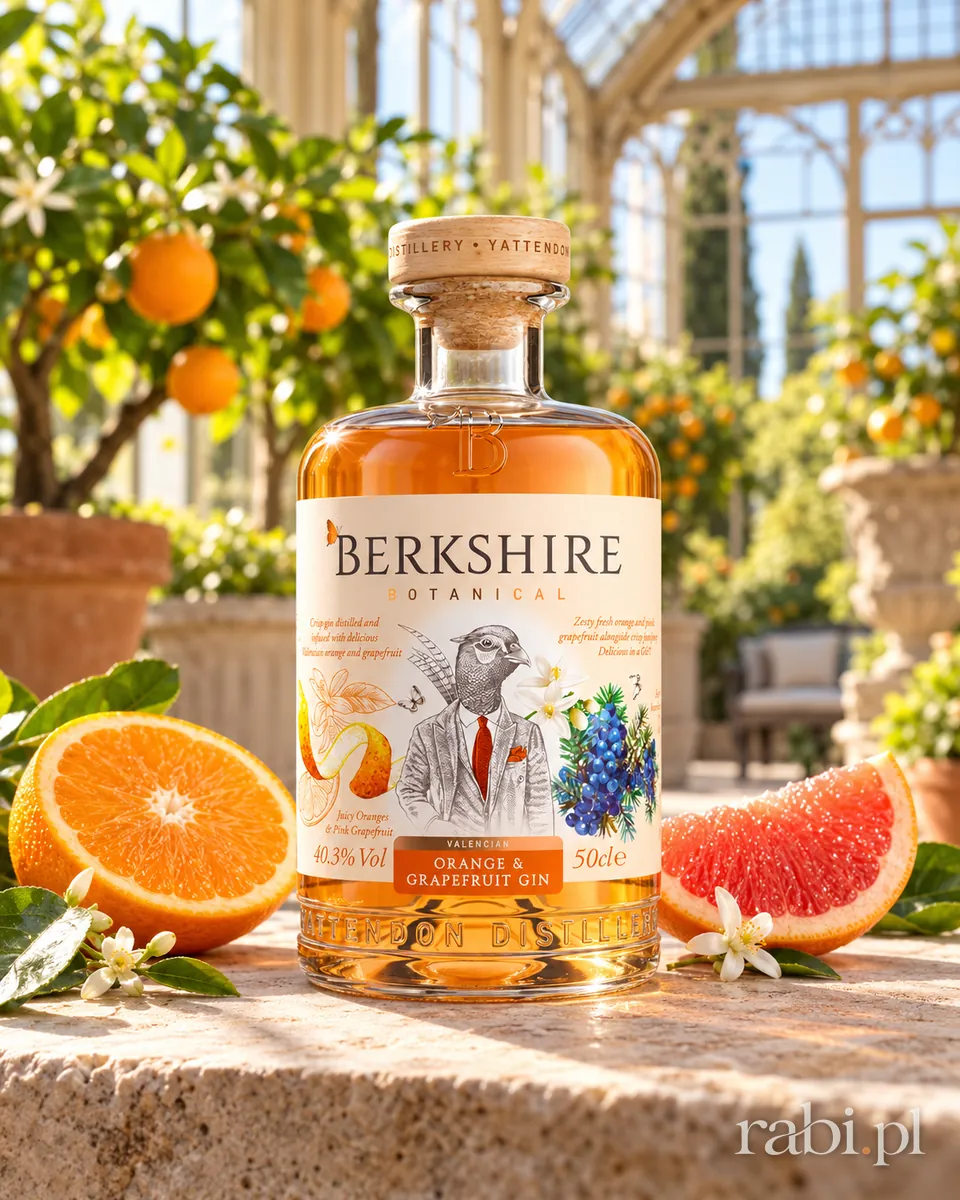 Butelka Berkshire Botanical Orange & Grapefruit Gin w aranżacji