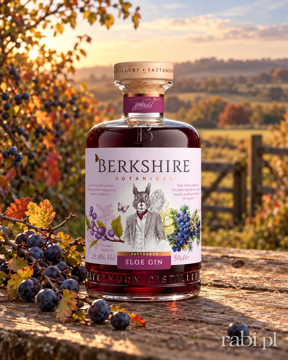 Butelka Berkshire Botanical Sloe Gin w aranżacji