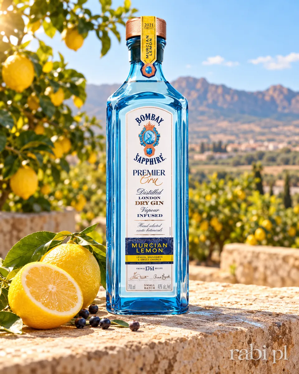 Butelka Bombay Sapphire Murcian Lemon Premier Cru Gin w aranżacji