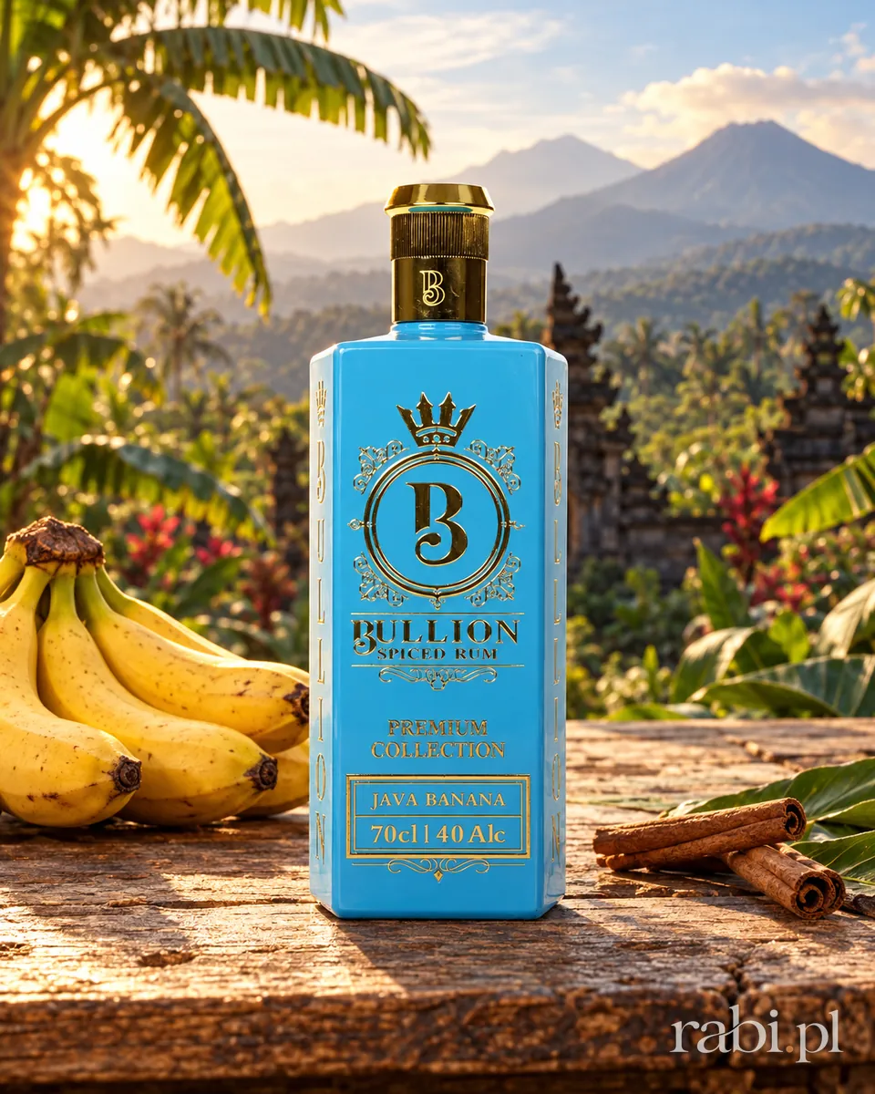 Butelka Bullion Premium Collection Java Banana Spiced Rum w aranżacji