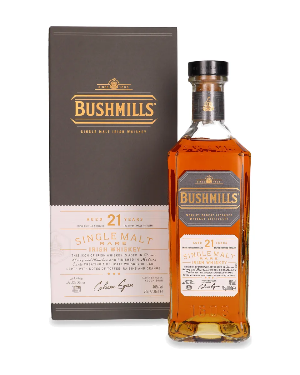 Butelka Bushmills 21YO Single Malt z opakowaniem