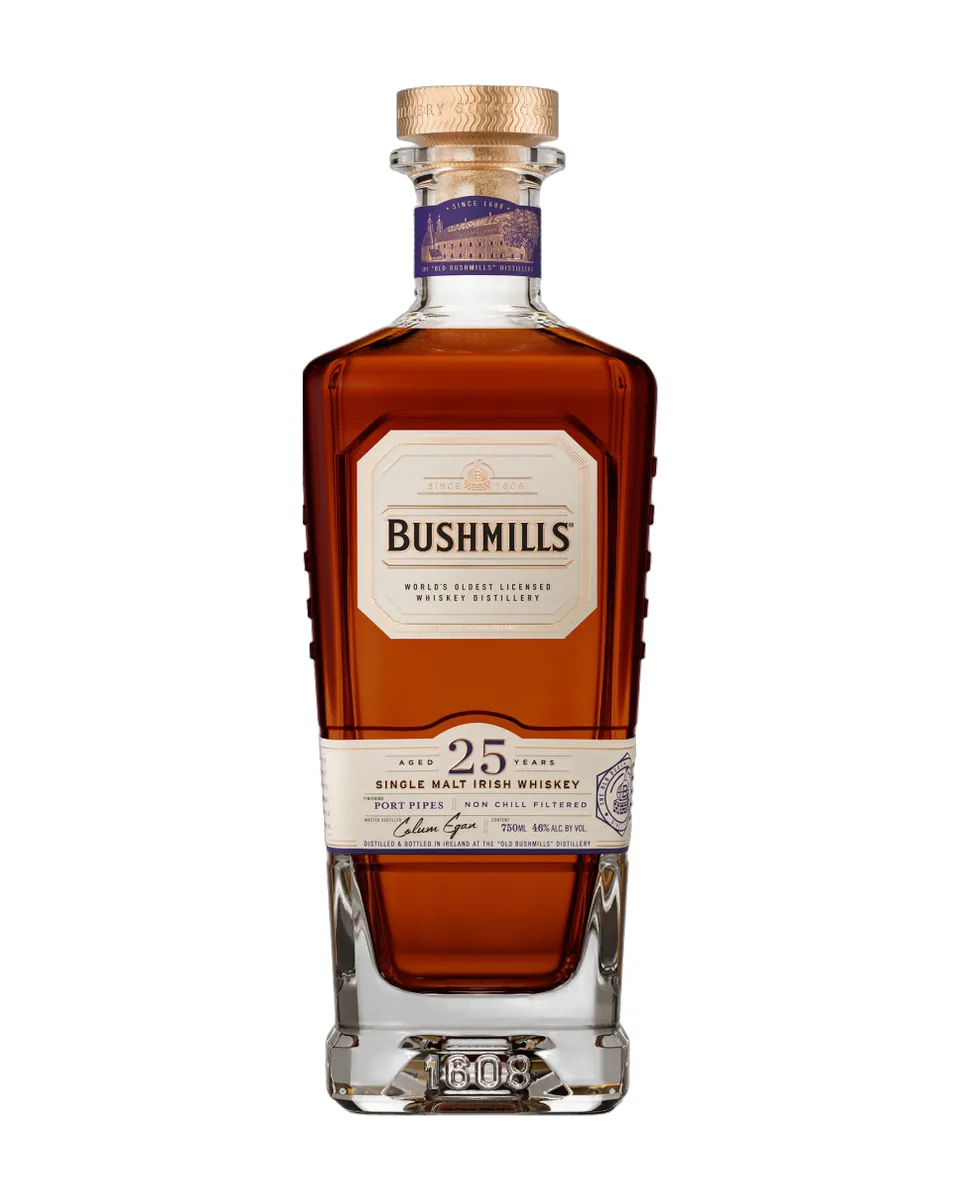 Butelka Bushmills 25 Yo Port Pipes Irish