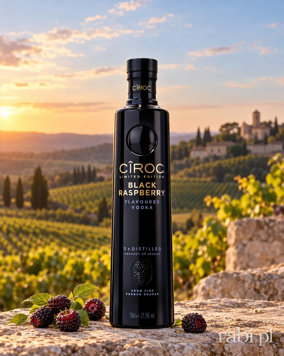 Butelka Ciroc Black Raspberry Vodka w aranżacji