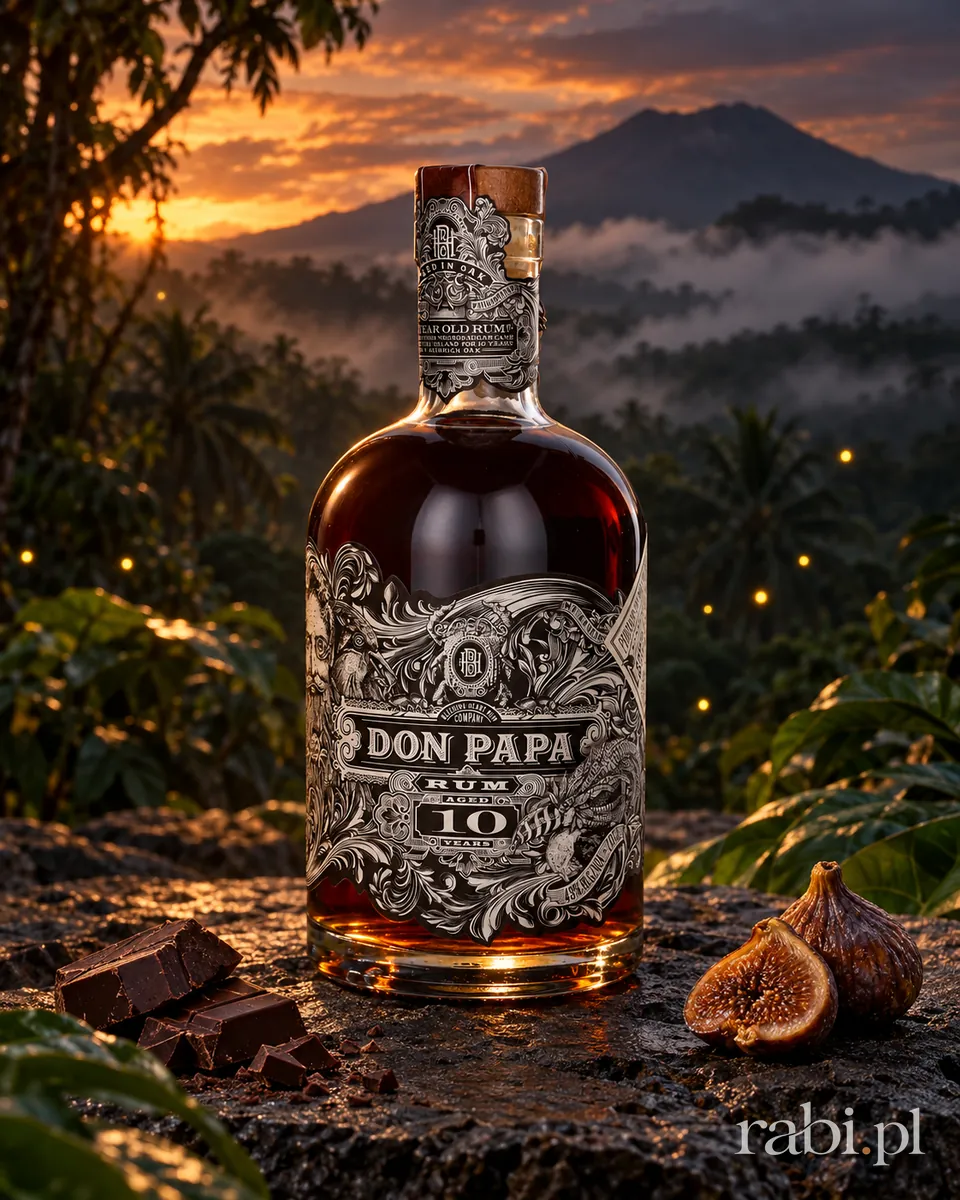 Butelka Don Papa 10 YO w aranżacji