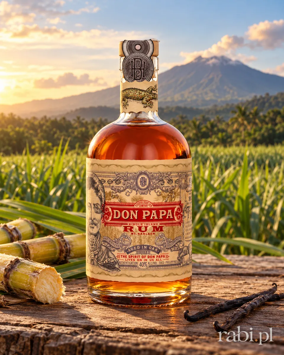 Butelka Don Papa w aranżacji