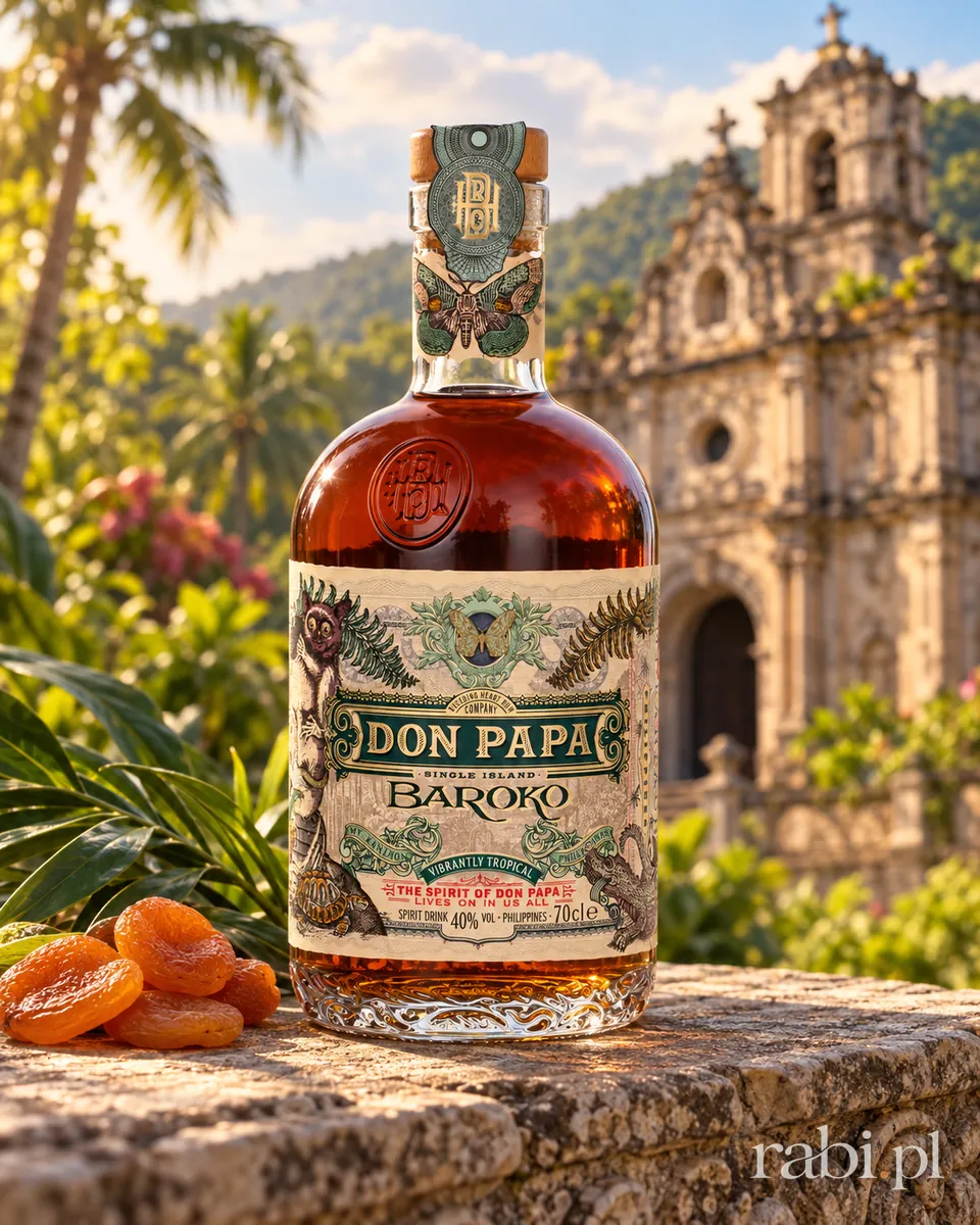 Butelka Don Papa Baroko w aranżacji