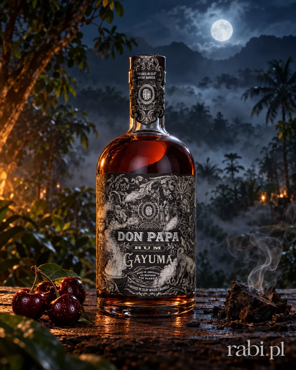Butelka Don Papa Gayuma w aranżacji