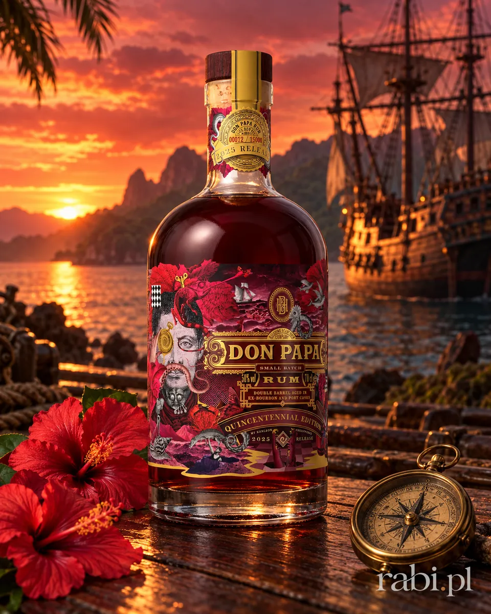 Butelka Don Papa Quincentennial Edition 2025 Rum w aranżacji