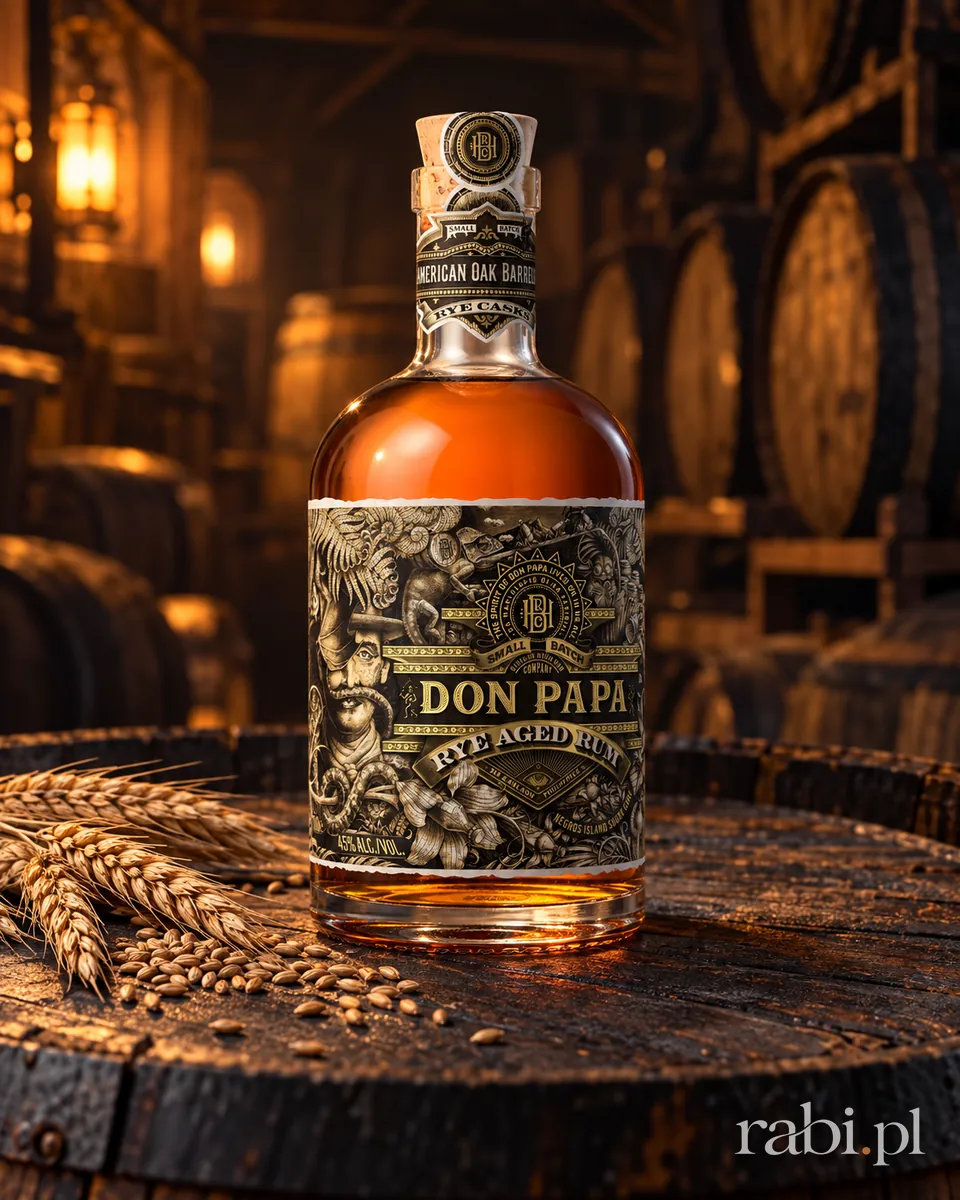 Butelka Don Papa Rye Aged Rum w aranżacji