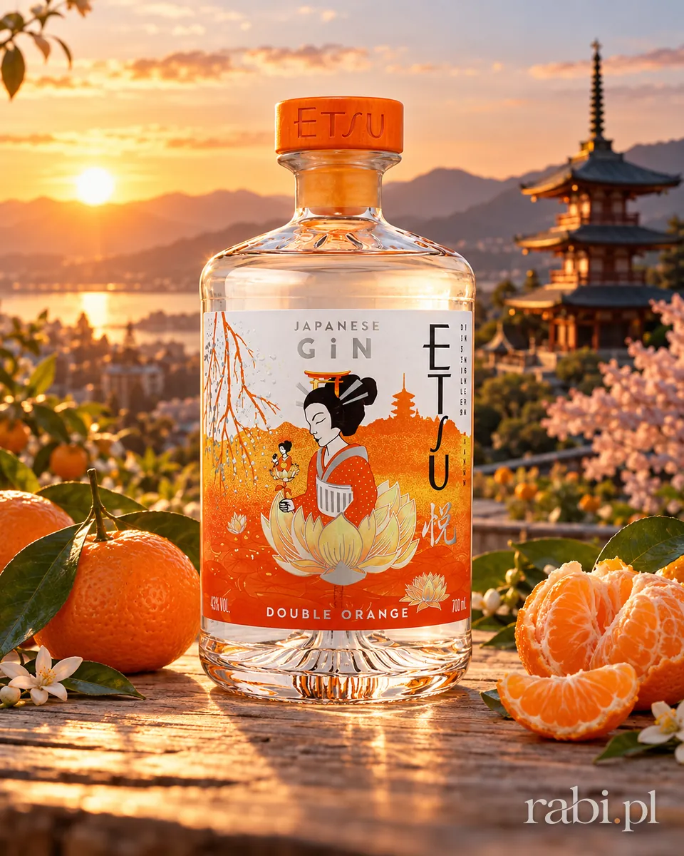 Butelka Etsu Double Orange Japanese Gin w aranżacji
