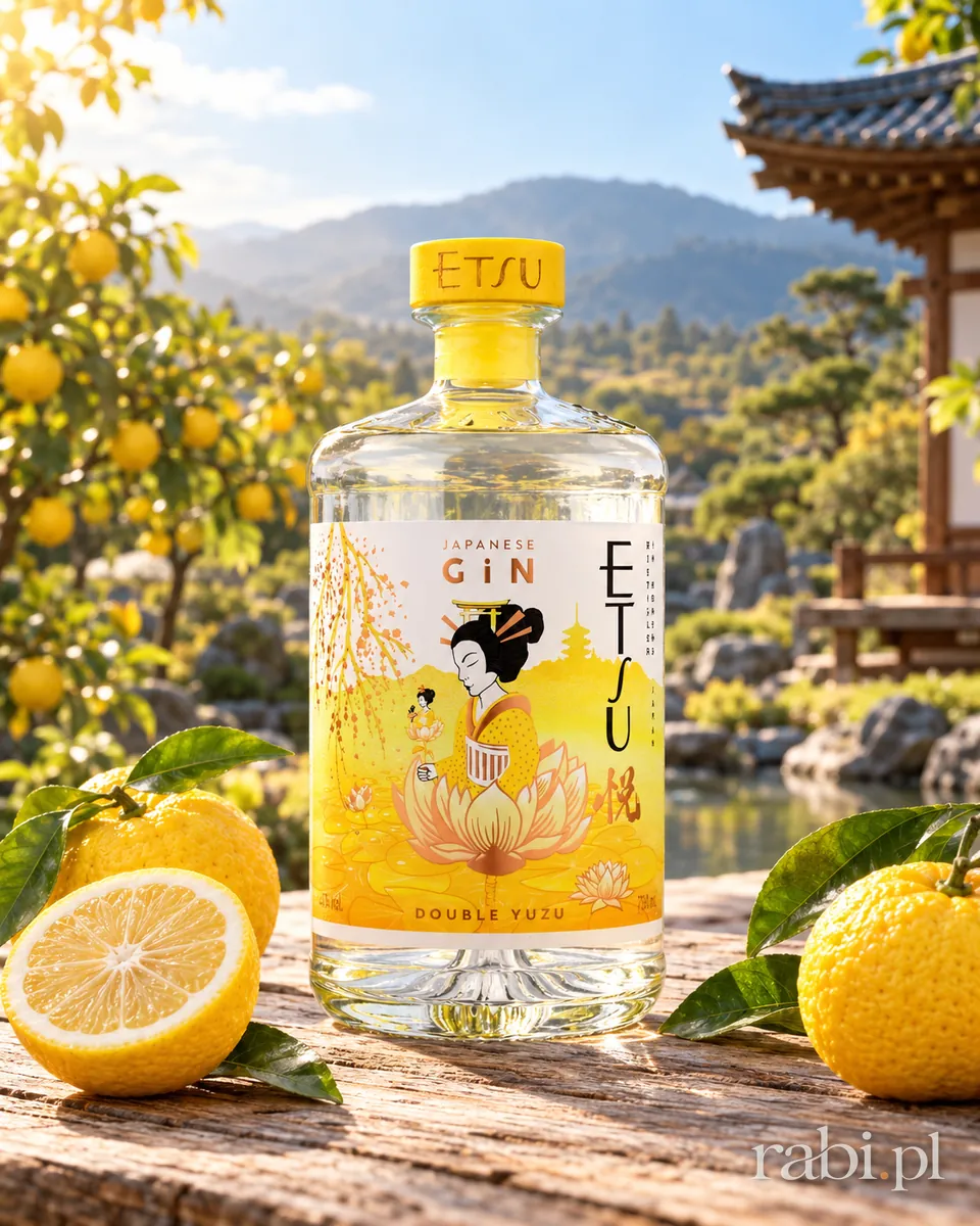 Butelka Etsu Double Yuzu Japanese Gin w aranżacji
