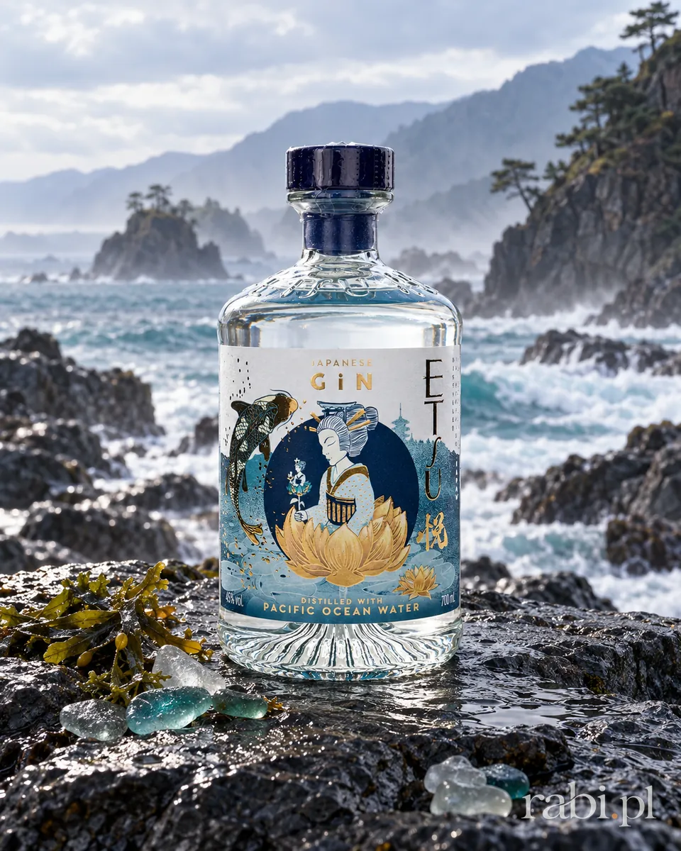 Butelka Etsu Pacific Ocean Japanese Gin w aranżacji