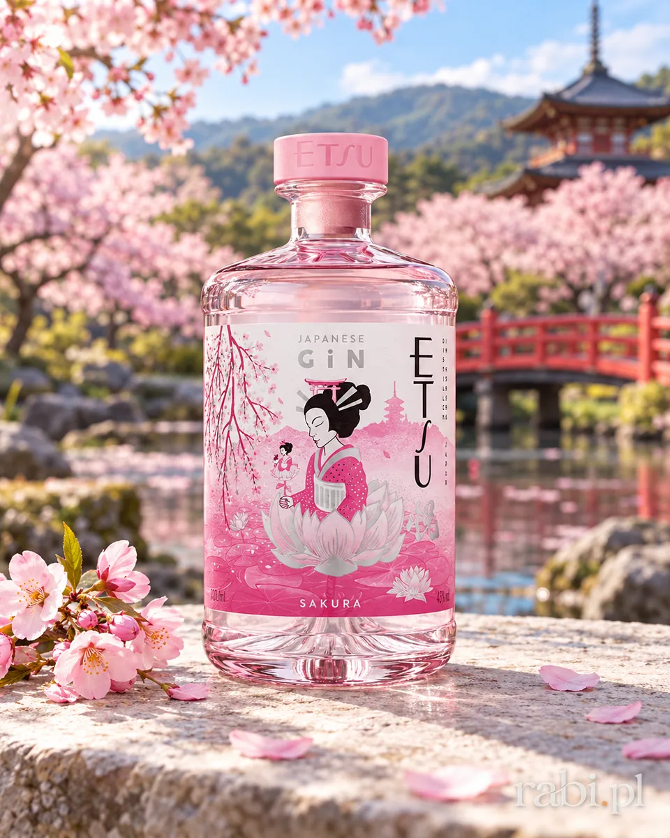 Butelka Etsu Sakura Limited Edition Japanese Gin w aranżacji