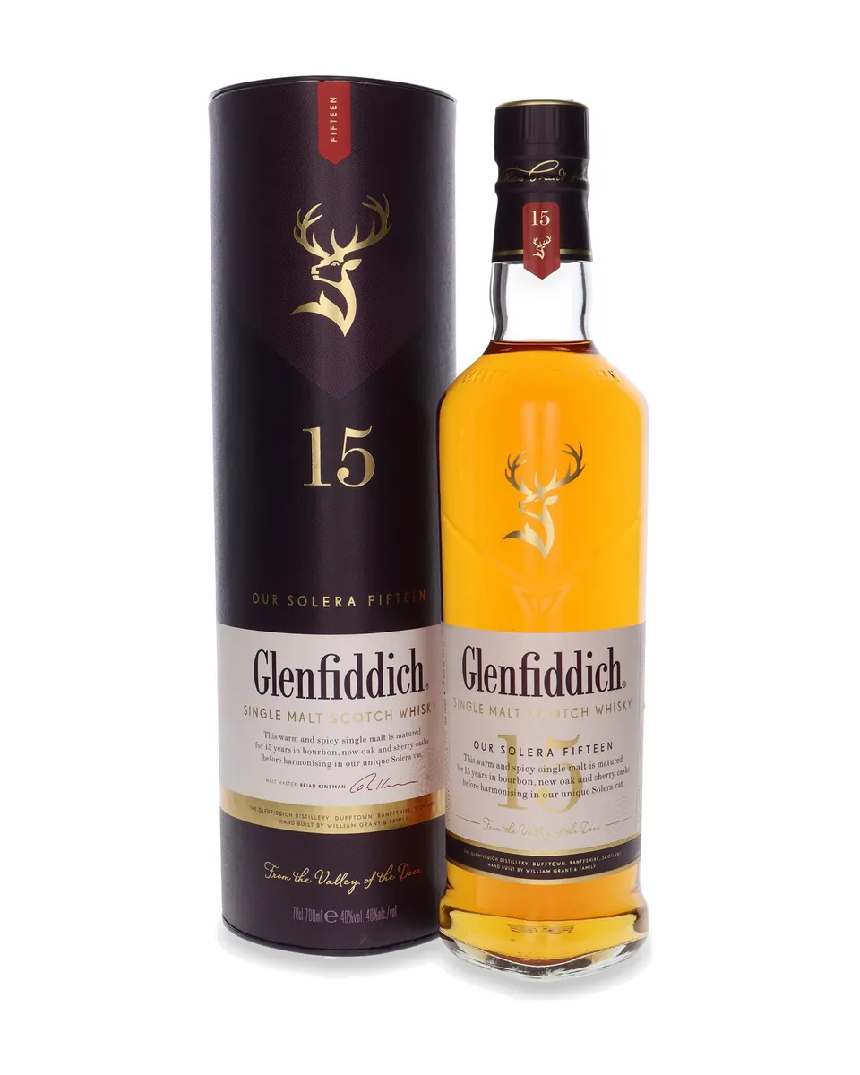 Butelka Glenfiddich 15 YO z opakowaniem
