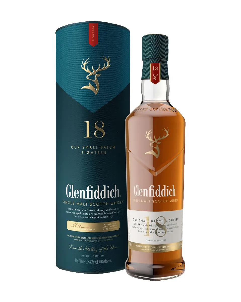 Butelka Glenfiddich 18 YO z opakowaniem