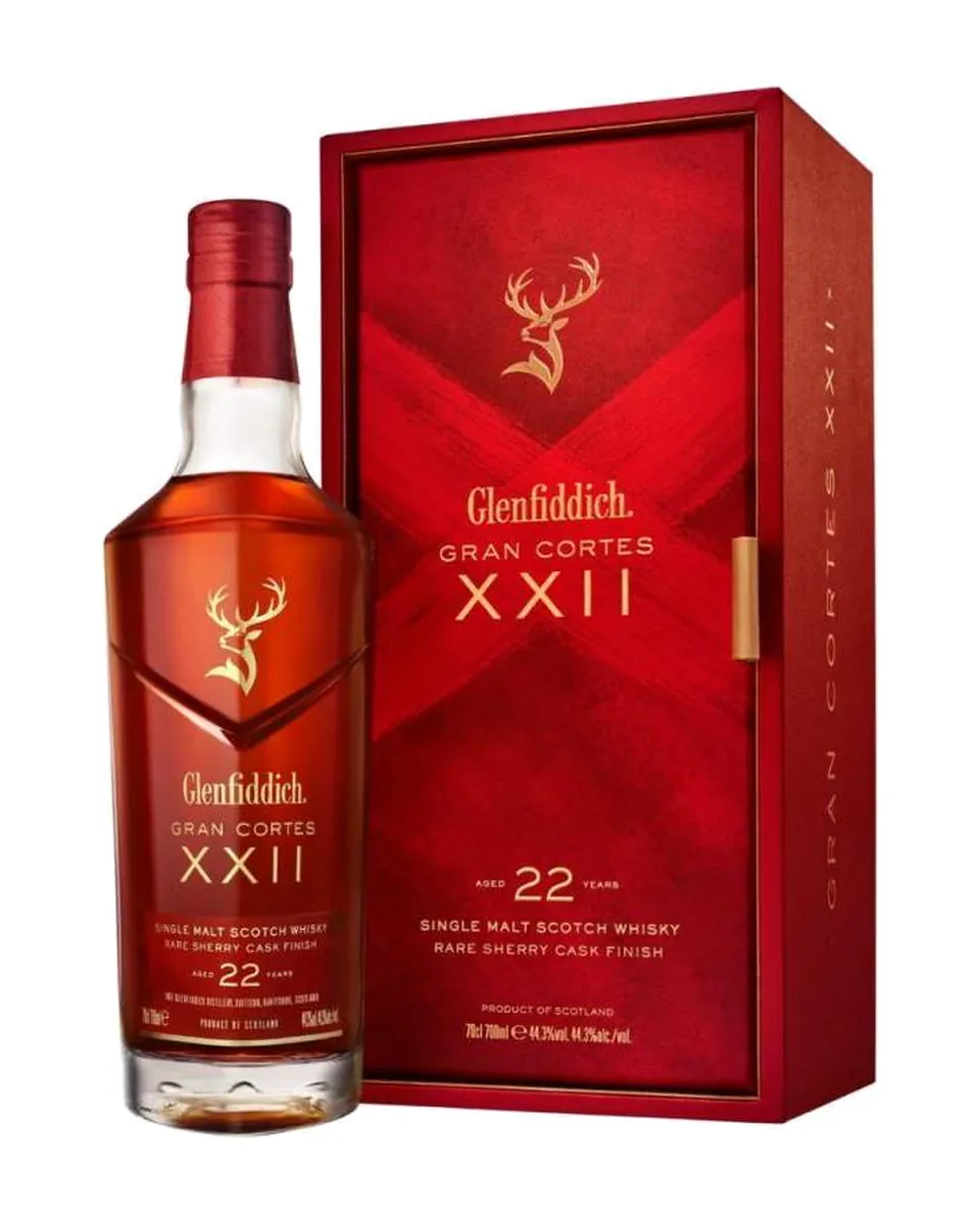Butelka Glenfiddich 22 YO Gran Cortes z opakowaniem