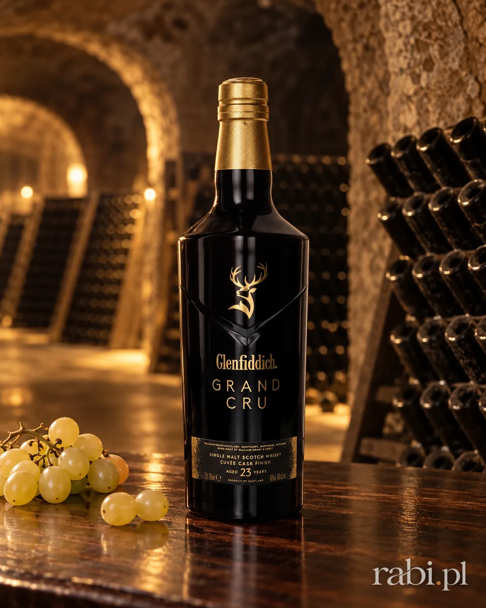 Butelka Glenfiddich 23 YO Grand Cru w aranżacji