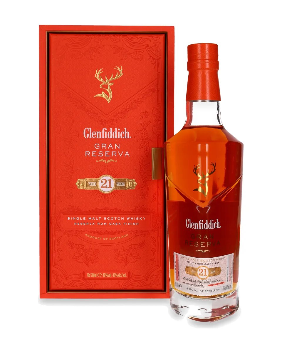 Butelka Glenfiddich Gran Reserva Rum Cask 21 YO z opakowaniem