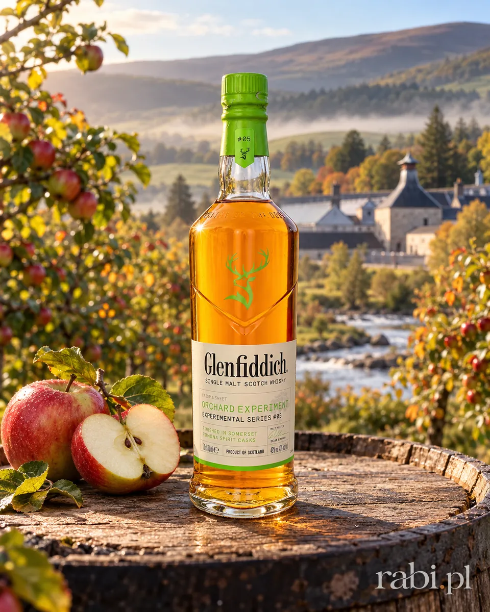 Butelka Glenfiddich Orchard Experiment w aranżacji