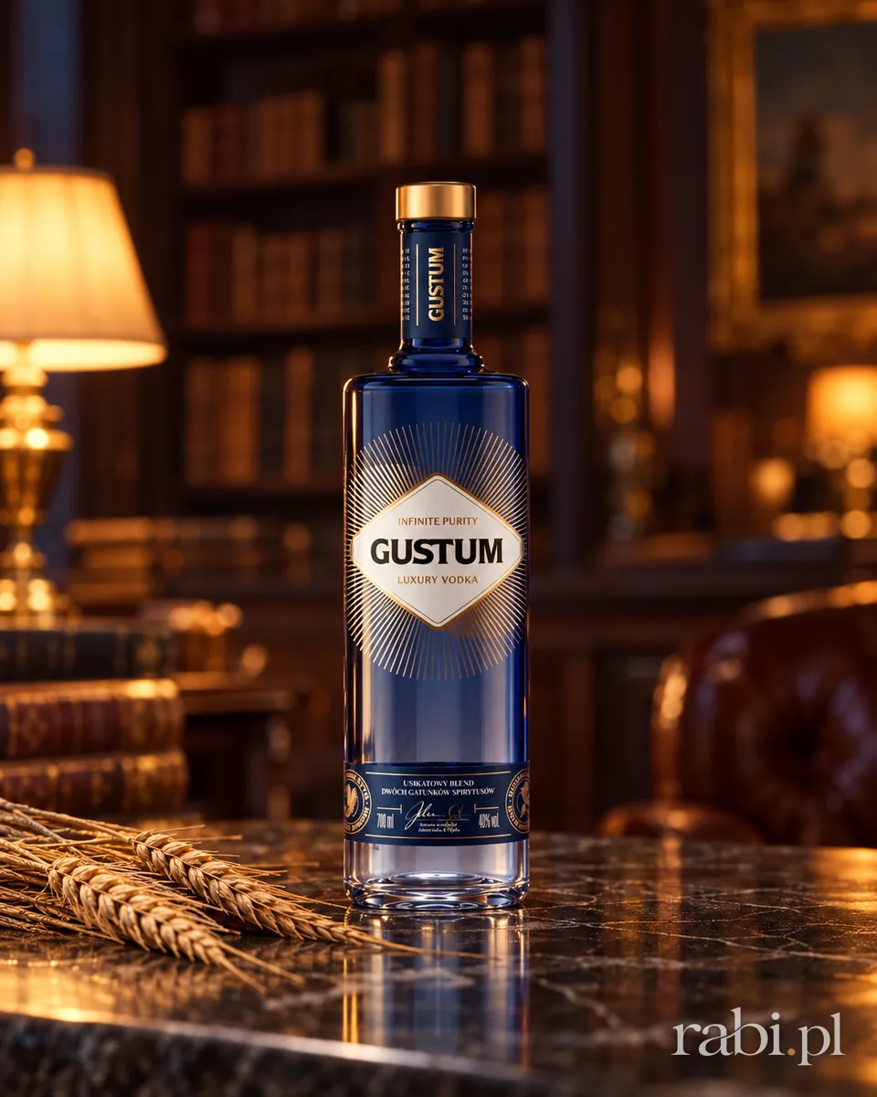 Butelka Gustum Luxury Vodka 0,7 w aranżacji