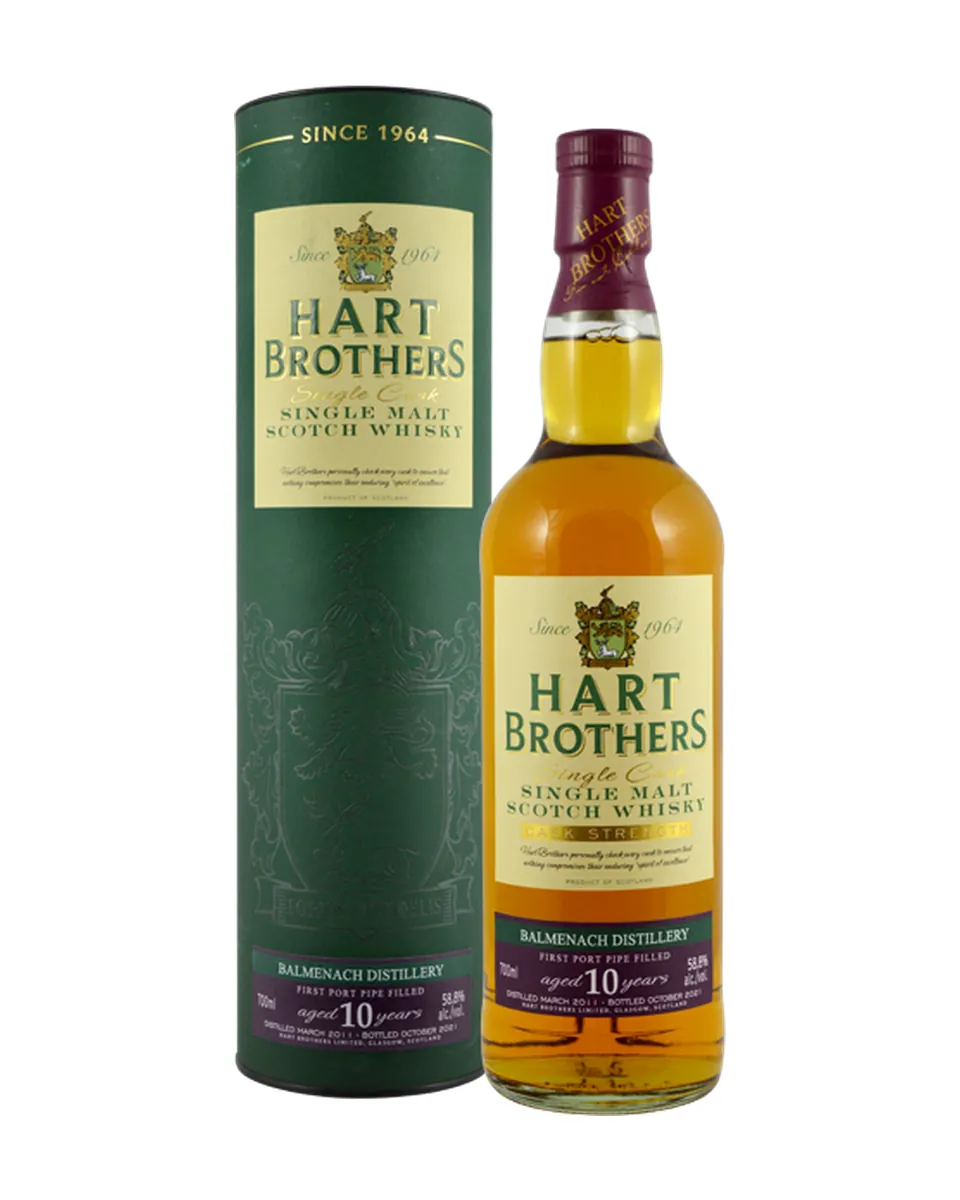 Butelka Hart Brothers Cask Strength Sc Sm Balmenach Port Pipe 10 YO