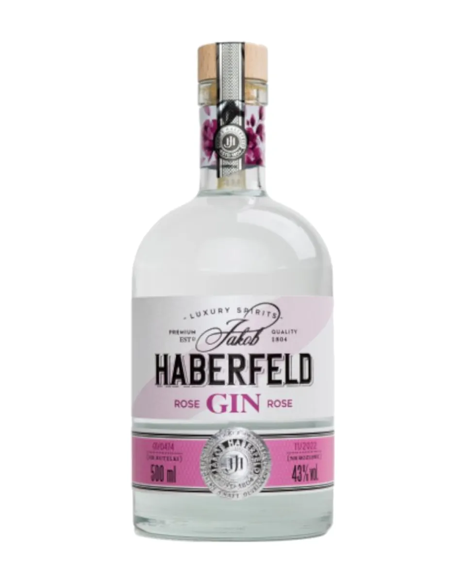 Butelka Jakob Haberfeld Rose Gin