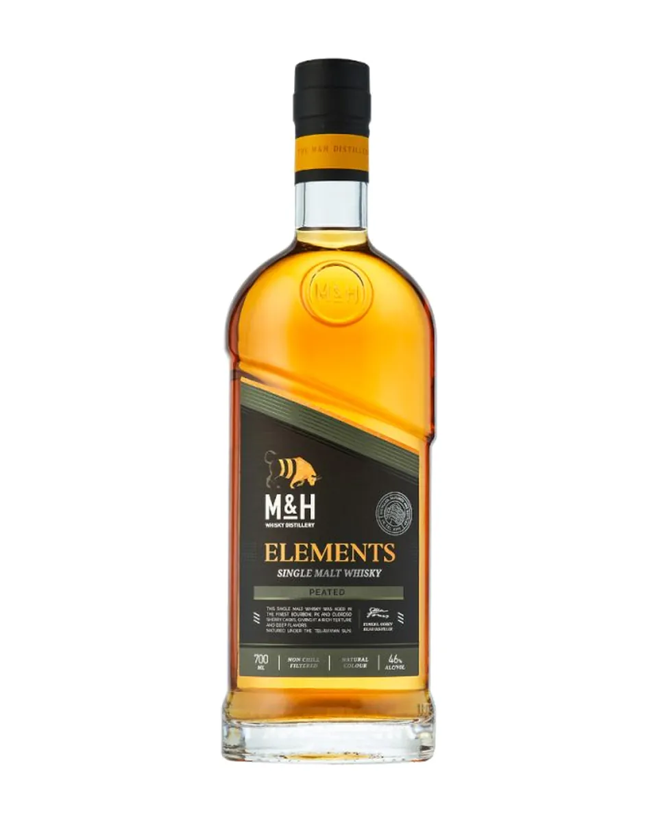 Butelka M&H Elements Peated Single Malt