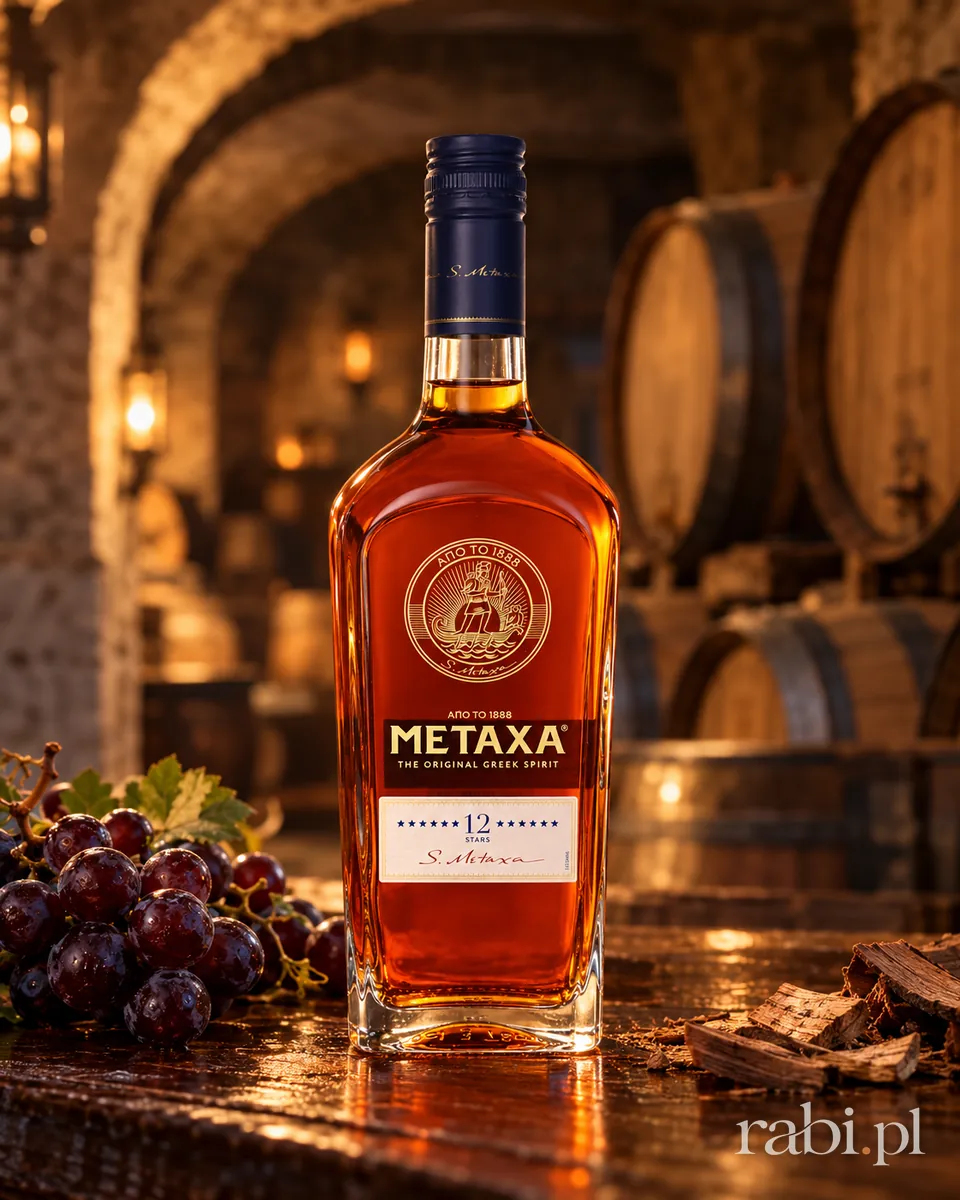 Butelka Metaxa 12 Stars w aranżacji