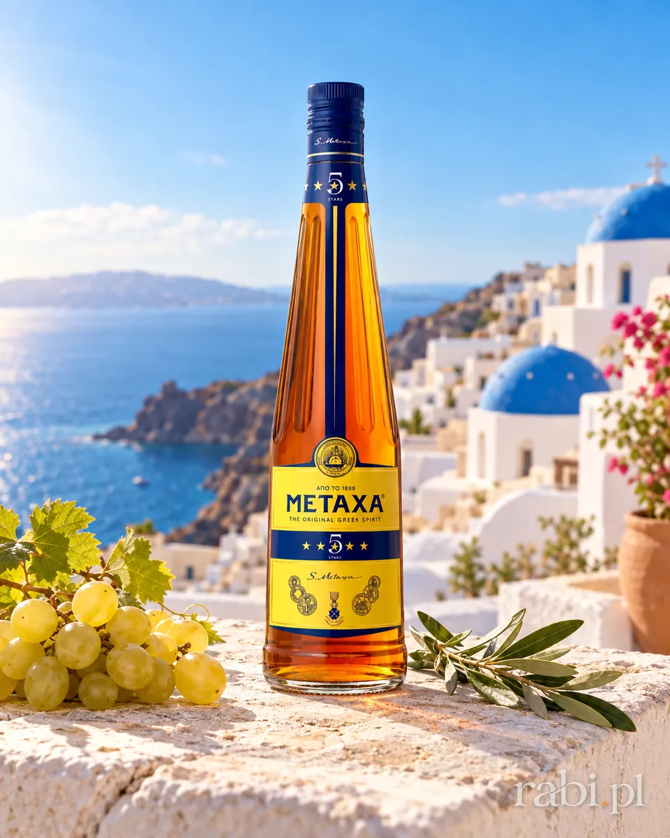 Butelka Metaxa 5 Stars w aranżacji