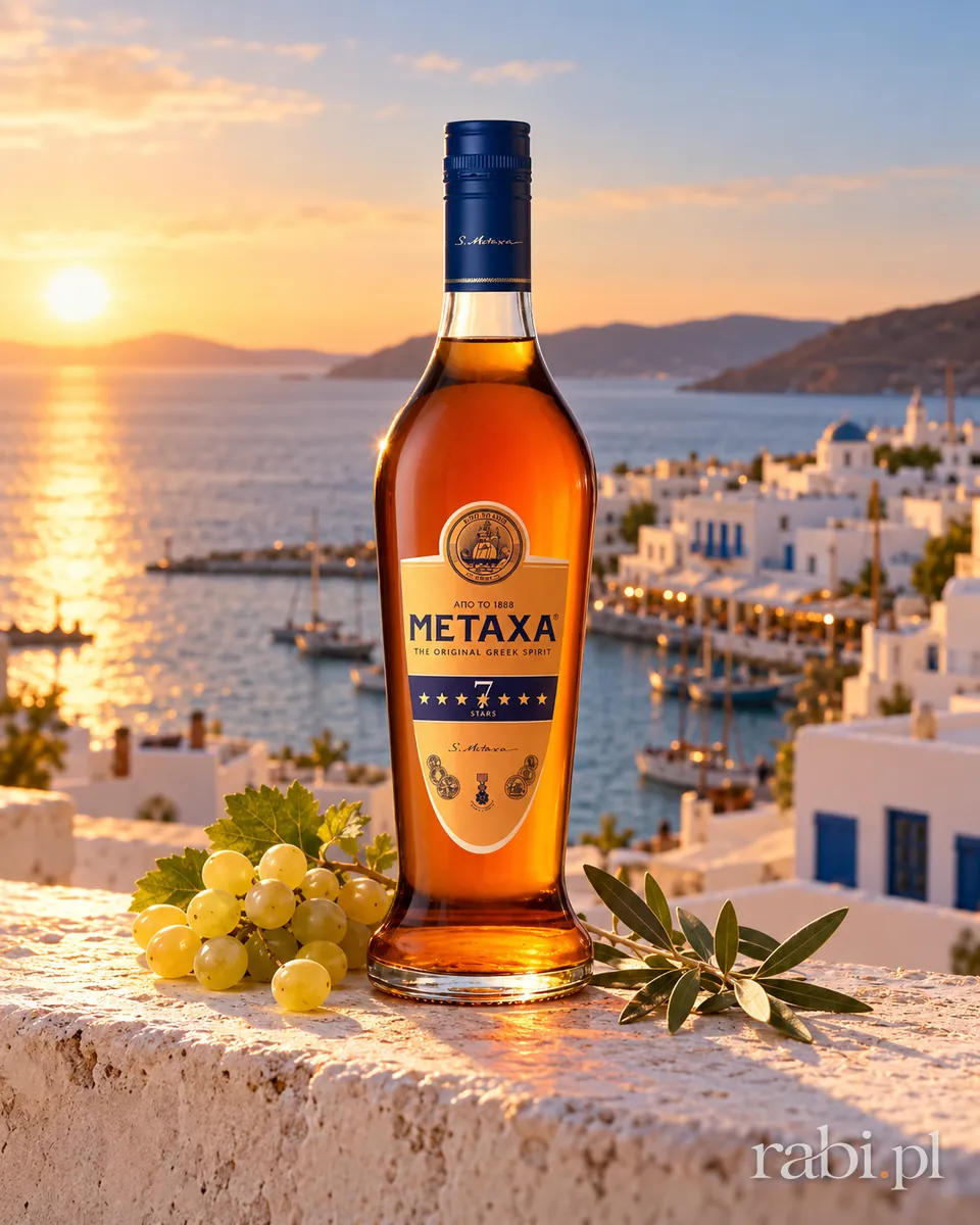 Butelka Metaxa 7 Stars w aranżacji
