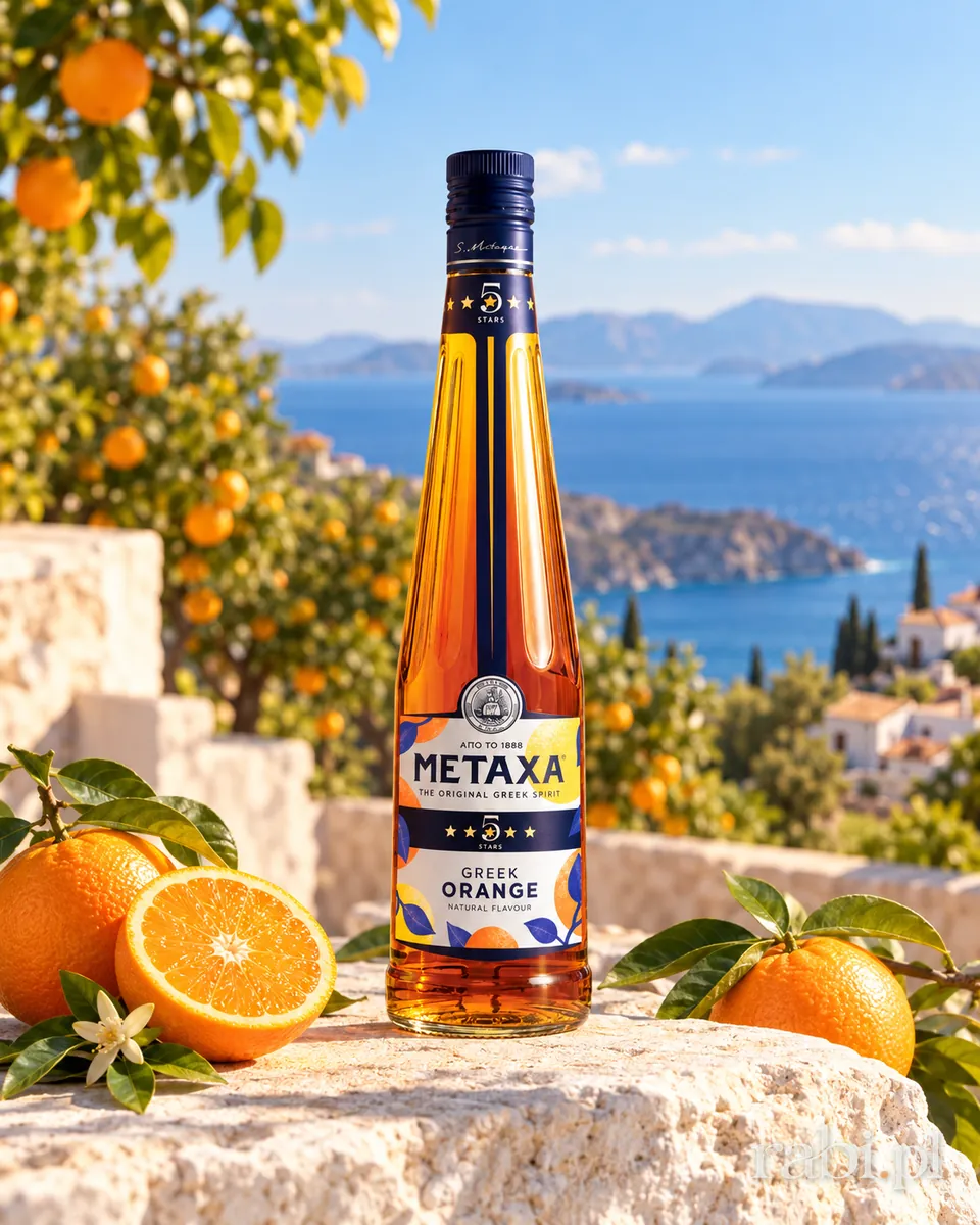 Butelka Metaxa Orange w aranżacji