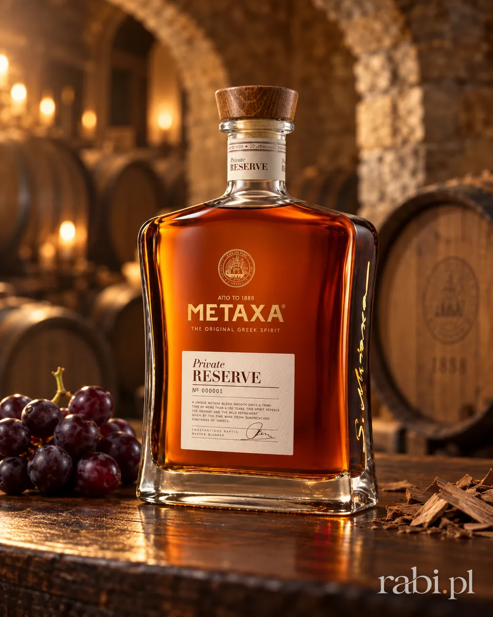 Butelka Metaxa Private Reserve w aranżacji