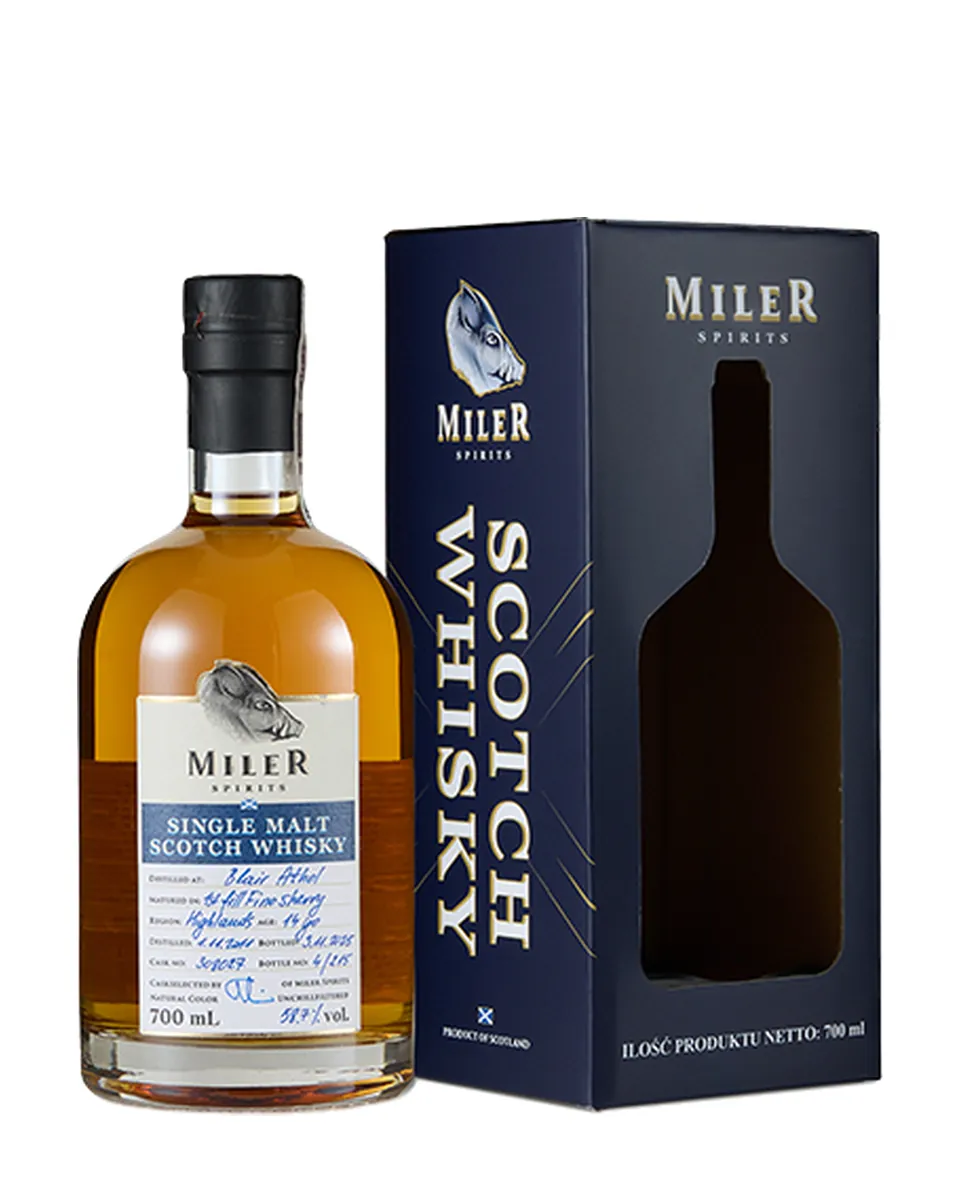 Butelka Miler Blair Athol 14 YO 1st fill Fino Sherry