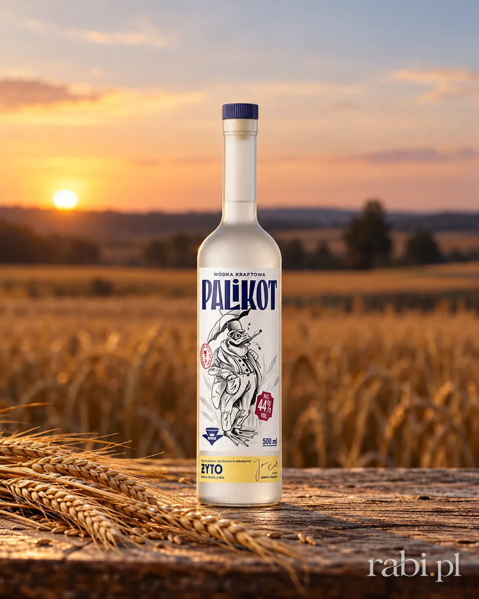 Butelka Palikot Żyto w aranżacji