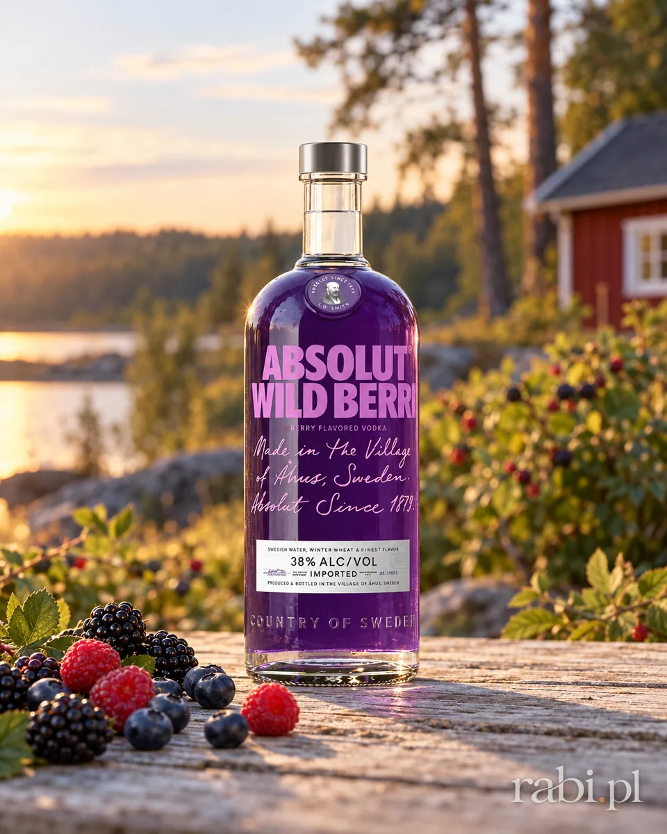 Butelka Wódka Absolut Wild Berri w aranżacji