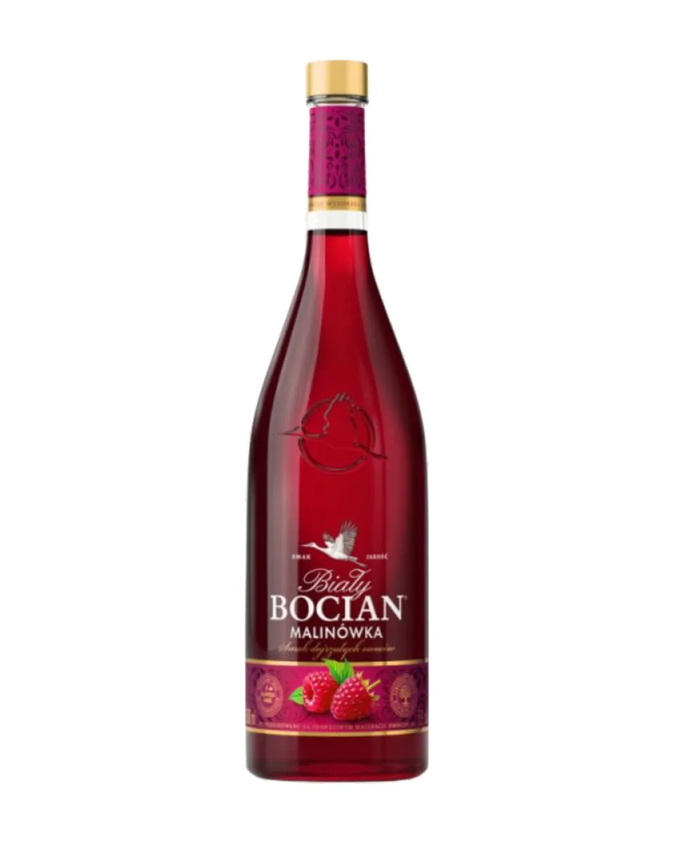 Butelka Wódka Biały Bocian Malinówka