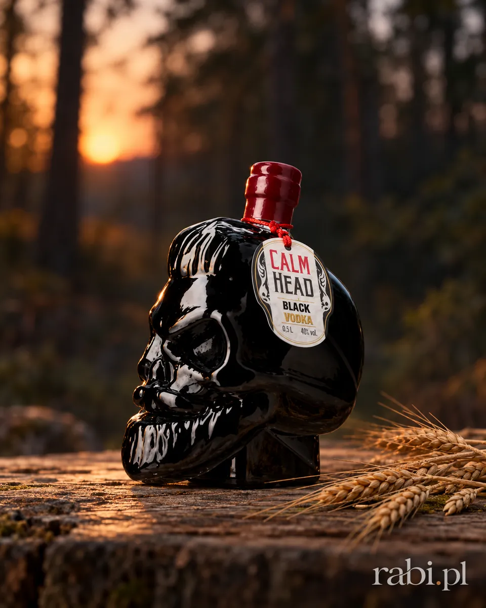 Butelka Wódka Calm Head Black w aranżacji