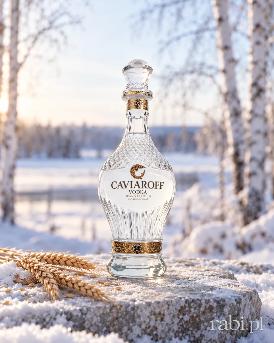 Butelka Wódka Caviaroff Grand Premium w aranżacji