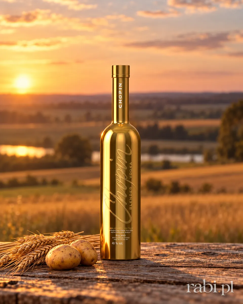Butelka Wódka Chopin Blended Złoty w aranżacji
