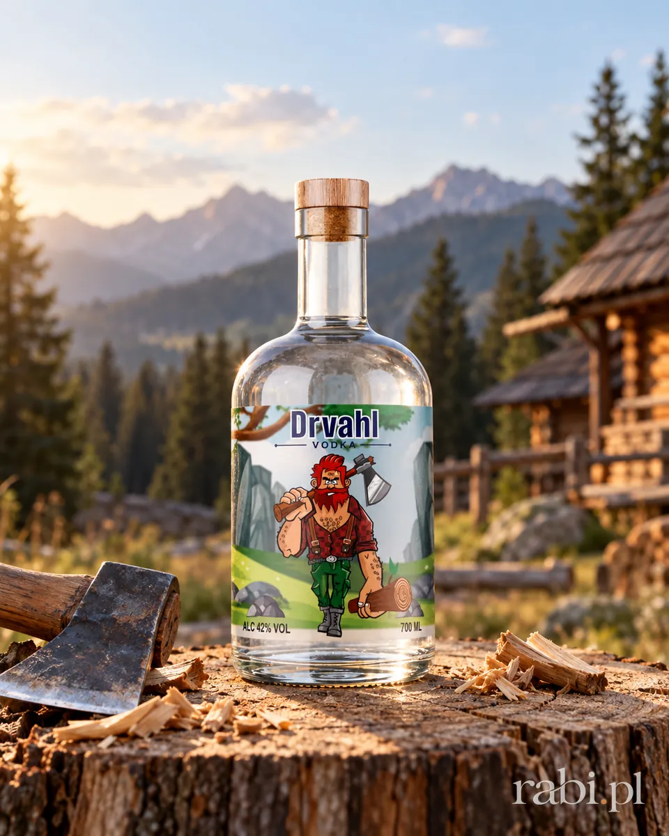 Butelka Wódka Drvahl w aranżacji