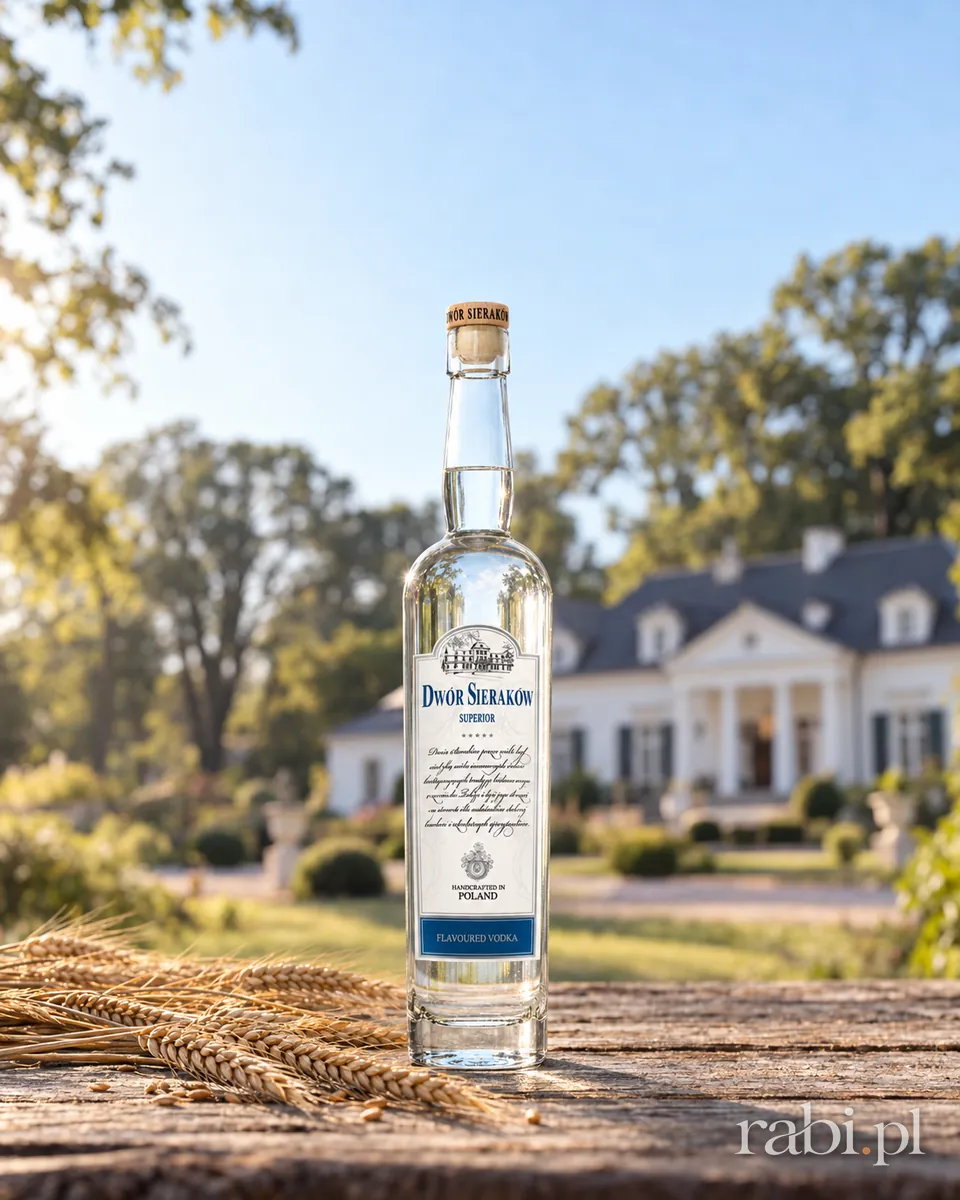 Butelka Wódka Dwór Sieraków Superior + kartonik w aranżacji