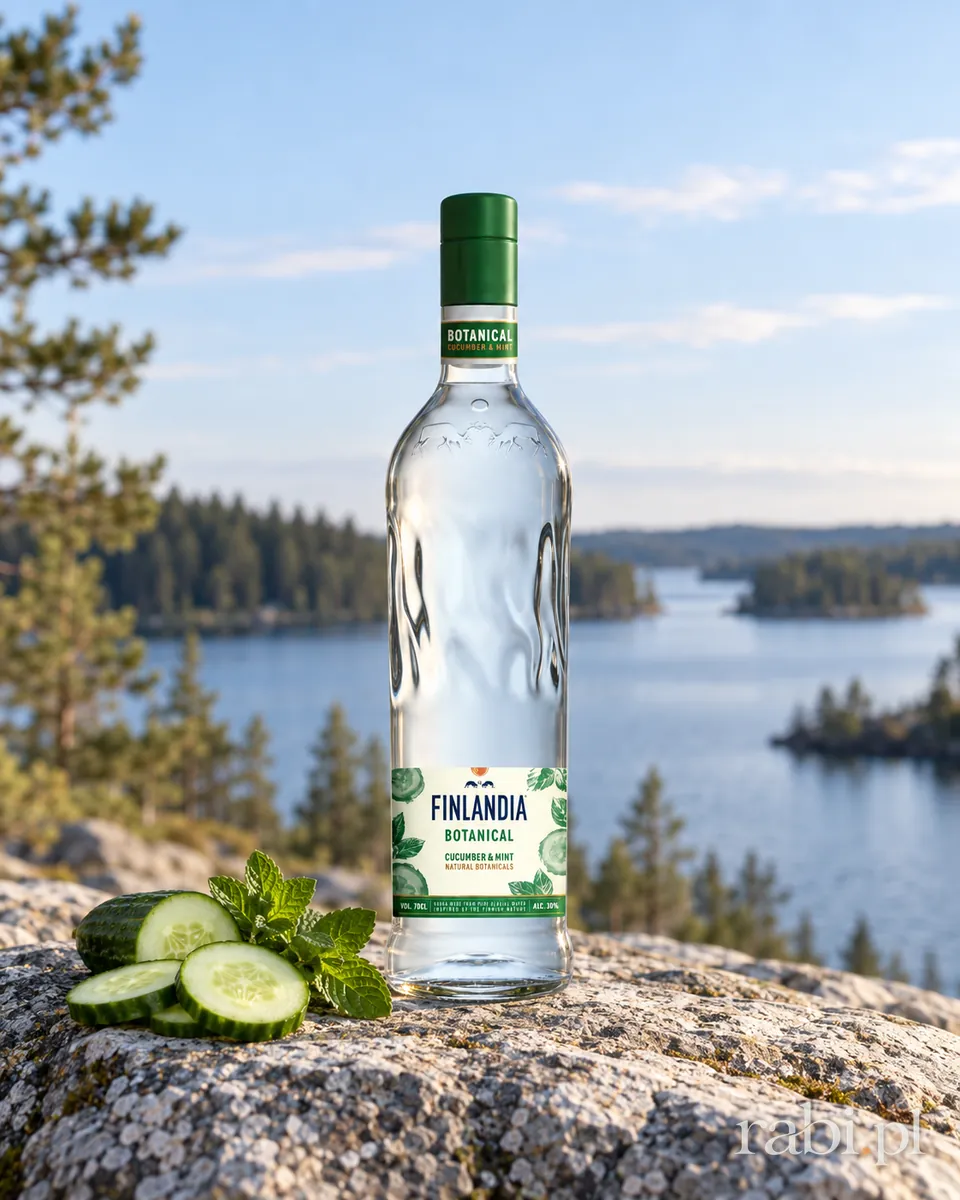 Butelka Wódka Finlandia Botanical Cucumber Mint w aranżacji
