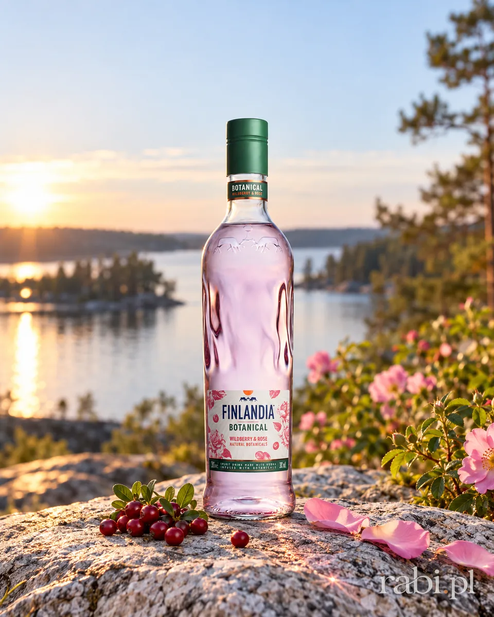 Butelka Wódka Finlandia Botanical Wildberry & Rose w aranżacji