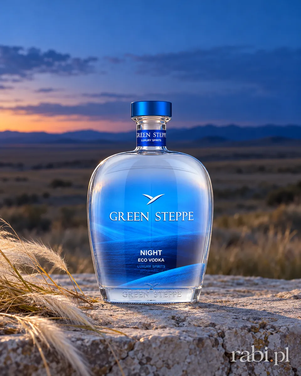 Butelka Wódka Green Steppe Night w aranżacji