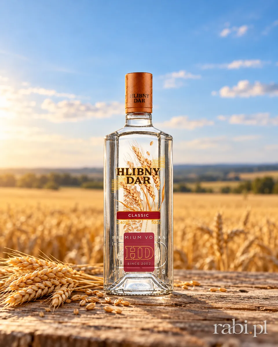 Butelka Wódka Hlibny Dar w aranżacji