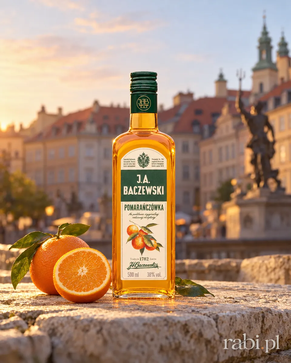 Butelka Wódka J.A. Baczewski Pomarańczówka w aranżacji