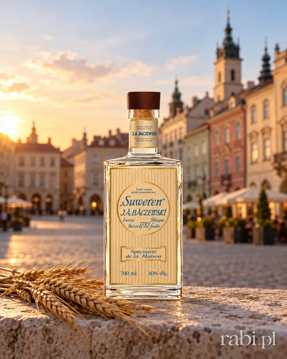 Butelka Wódka J.A. Baczewski Suweren w aranżacji