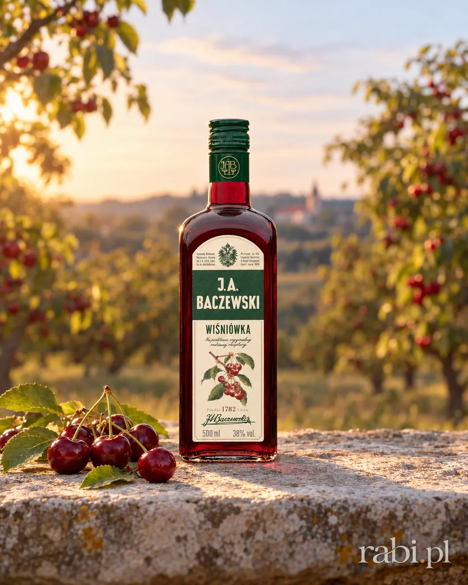 Butelka Wódka J.A. Baczewski Wiśniówka w aranżacji
